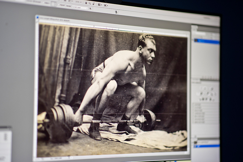 desktop screen showing scan of old print