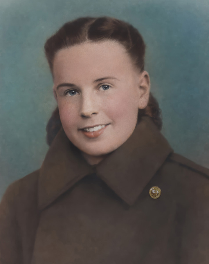 restored portrait of soldier using AI